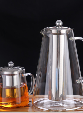 空盒子玻璃泡茶壶茶具套装家用花茶水壶耐高温加厚耐热过滤煮茶壶