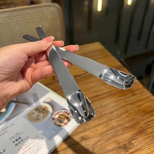 304 stainless steel spoon, thick long handled dessert spoon, cake spoon, bread and cheese spoon, flat head mixing spoon
