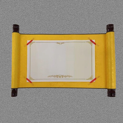 Page certificate, task book, imperial edict, scroll, calligraphy and painting, hanging scroll, silk cloth framing invit
