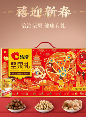 分装瓶收纳罐洽洽六禧礼盒纯坚果礼盒干果开心夏威夷果零食年货节