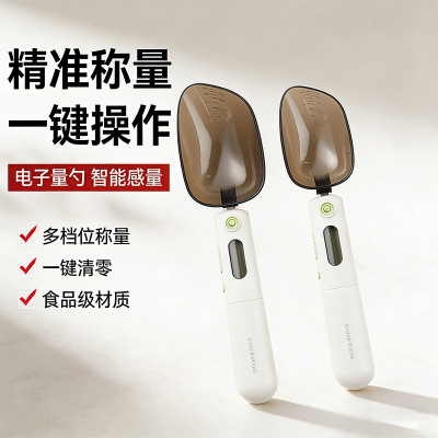 Spoon scale USB rechargeable complementary food weighing 0.1g mini electronic scale kitchen baking weighing scale cat a