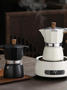 戈米摩卡壶电陶炉咖啡组合装煮咖啡家用小茶炉煮茶器空盒子