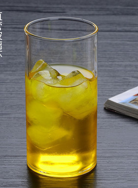 空盒子直供高硼硅玻璃水杯家用透明早餐杯牛奶杯果汁杯直管玻璃杯