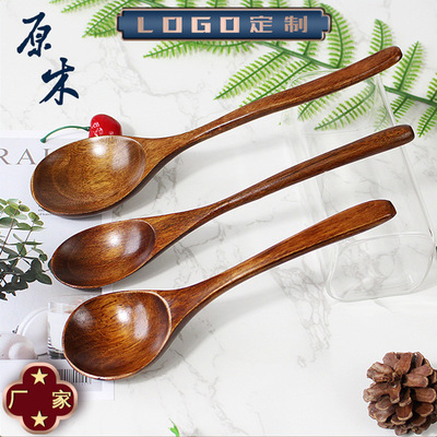 Labeling support for encrypted soup spoons, spoons made of solid wood, large mouthed spoons made of Japanese wood, spoo