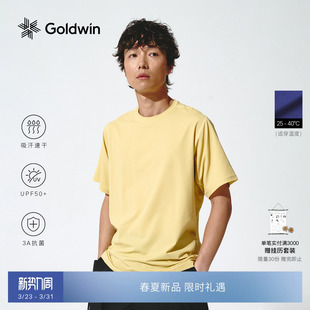 T恤户外越野跑抗菌男女同款 Goldwin早春华夫格短袖 新色发售