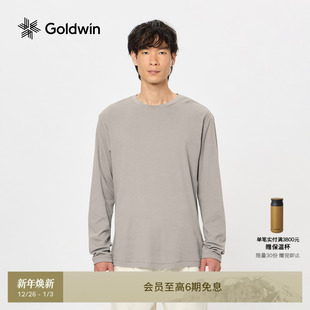 Goldwin秋长袖 T恤柔软混羊毛休闲运动内搭上衣通勤男女同款
