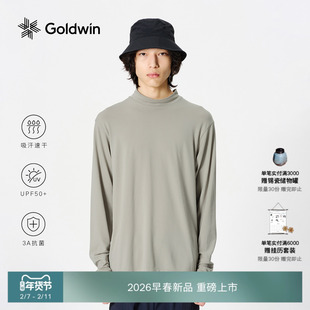 【早春新品】Goldwin速干抗菌防晒长袖T恤徒步磨毛打底衫男女同款