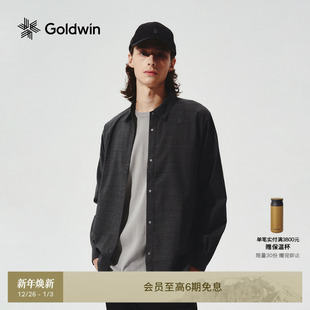 男女同款 户外休闲宽松防晒UPF50 衬衫 Goldwin混羊毛长袖