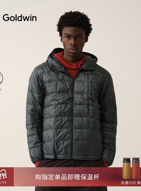Goldwin秋冬PERTEX排骨羽绒服鹅绒轻量修身连帽外套防小雨男女款