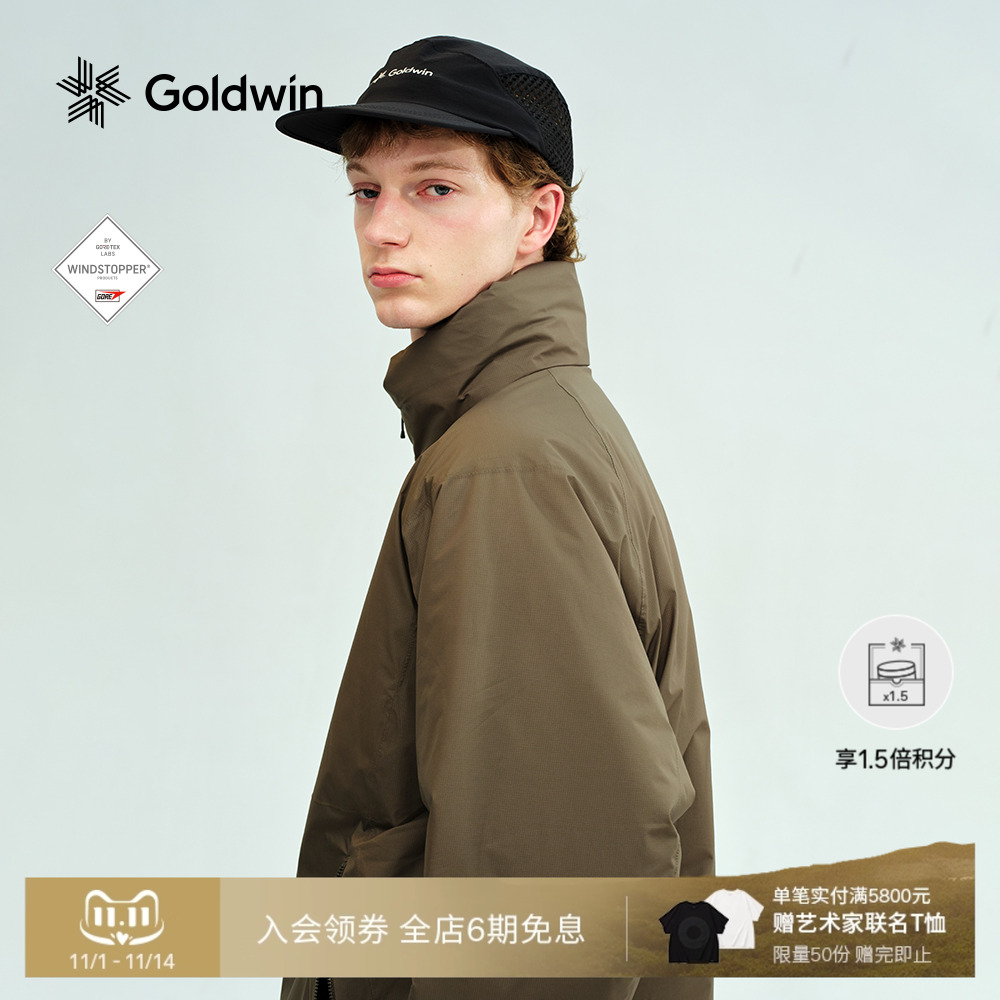 Goldwin GORE-TEX LABS棉服夹克防小雨保暖隐藏风帽外套男女同款