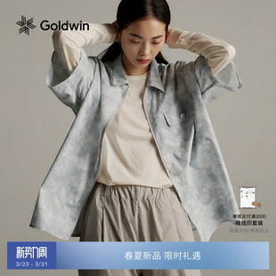 拉链衬衫 Goldwin户外印花晕染短袖 轻薄男女同款 春夏胶囊系列
