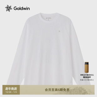 Goldwin秋冬印花T恤ECOPET长袖 户外运动吸汗速干男女同款