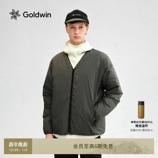 Goldwin秋冬户外轻薄羽绒开衫 V字领内胆保暖外套男女同款
