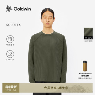 Goldwin夏SOLOTEX华夫格吸汗速干防晒长袖 T恤男女同款