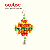 CAITEC小鹦鹉玩具 啃咬破坏发泄玩具食用色素遇水褪色 小木珠玩具