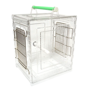 CAITEC小鹦鹉便携笼外带笼旅行用小号笼子透明结实适合小鸟小鹦鹉