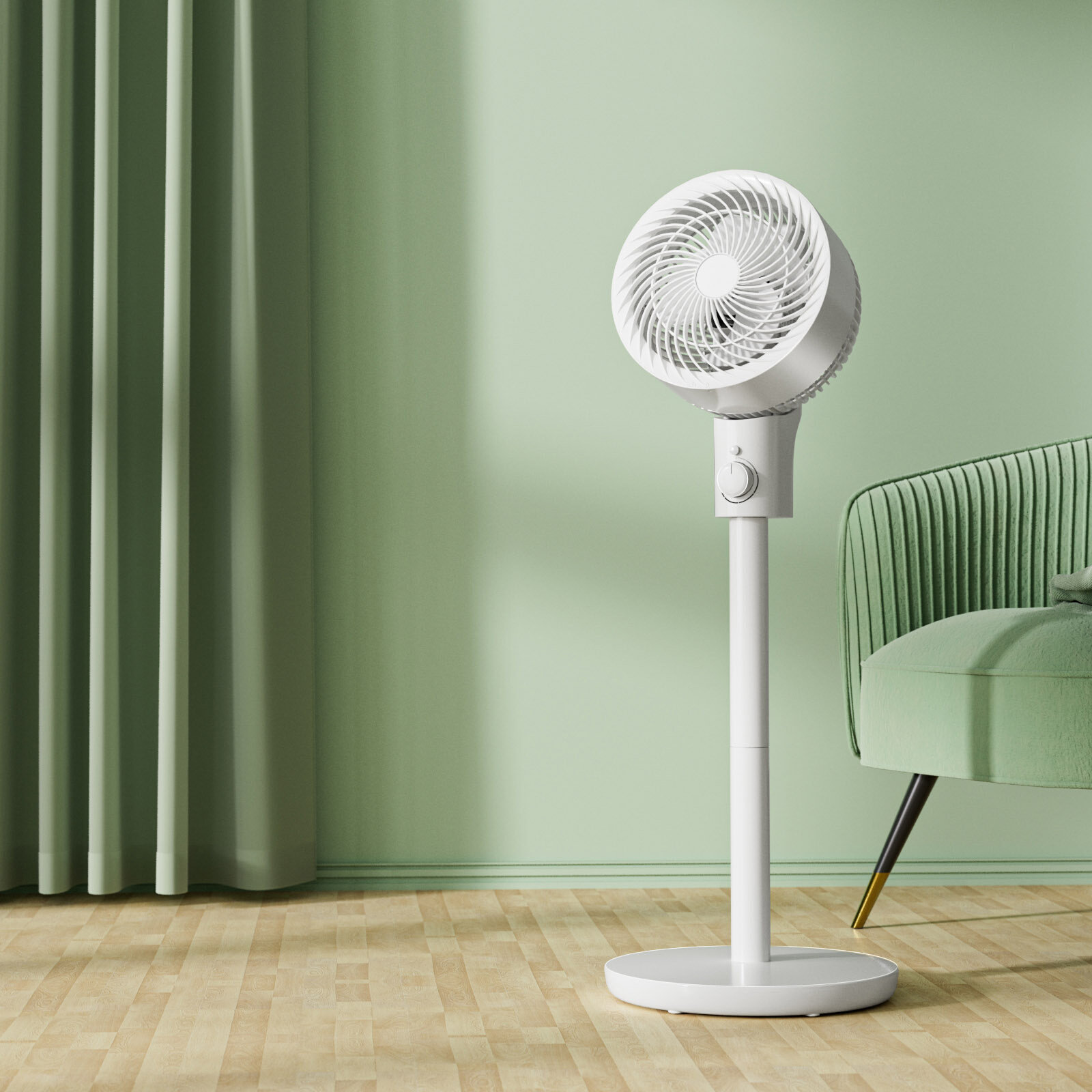 vxd电风扇家用台式空气循环扇静音落地大风力涡轮对流【省电】