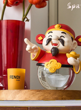 Spatio财神爷不倒翁家桌面装饰摆件创意客厅家居轻奢乔迁礼物装饰