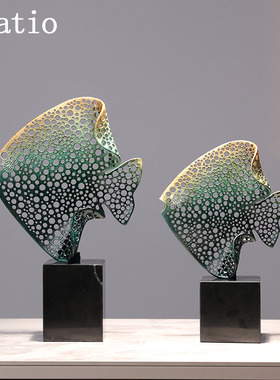 Spatio轻奢风镂空鱼形金属摆件