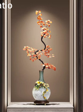 Spatio中式创意陶瓷花瓶摆件客厅玄关桌面装饰品祝福寓意日常送礼