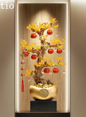 Spati入户玄关发财树搬家乔迁礼公司开业招财落地摆件办公室装饰