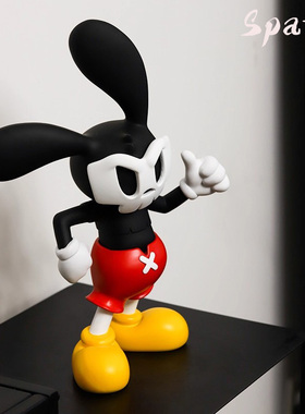 Spatio兔耳朵面具可爱落地摆件