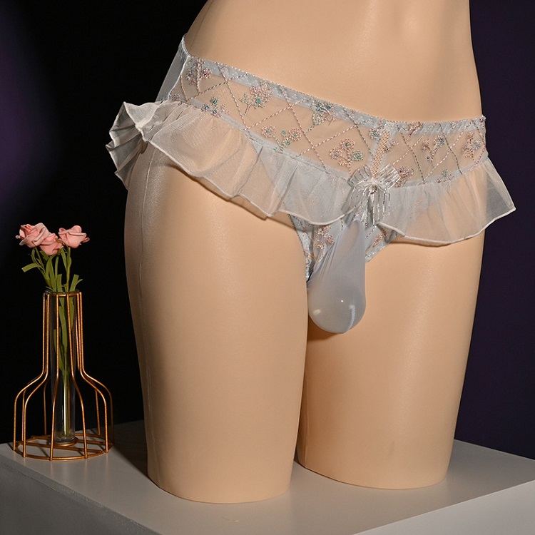 小清新甜美荷叶边清纯男士内裤