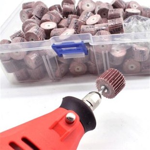 新款沙布卷带柄百叶轮120抛光电钻吊磨机砂纸打磨磨头凹弧型砂品