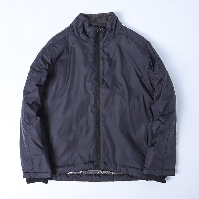 秋冬季防风防水立领夹克男户外轻量化科技面料热反射黑色棉衣百搭