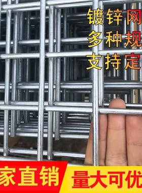镀锌铁丝网片围栏网小孔加粗养殖网鸽舍鸟笼狗笼围网建筑钢筋网片