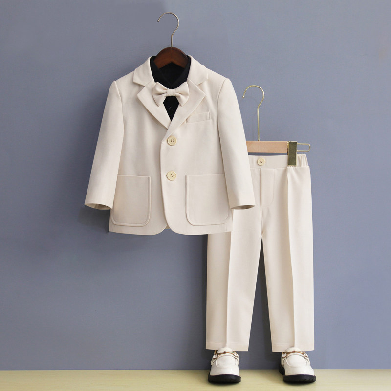 儿童西装套装男童小西服主持人礼服花童正装男孩婚礼钢琴表演服帅