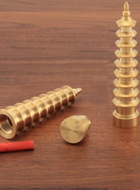 纯铜文昌塔 9九层13十三层小铜器空心黄铜家居书房书桌办公室摆件