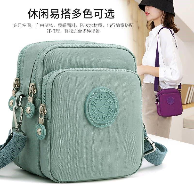 手机包女斜挎迷你小包零钱包放装钥匙2021新款背包防水帆布小挎包