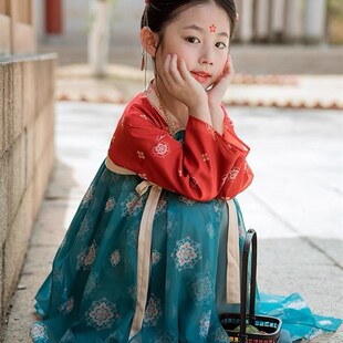 中国风宝宝女童超仙连衣裙 国学服2024新款 儿童汉服女童春夏季 古装