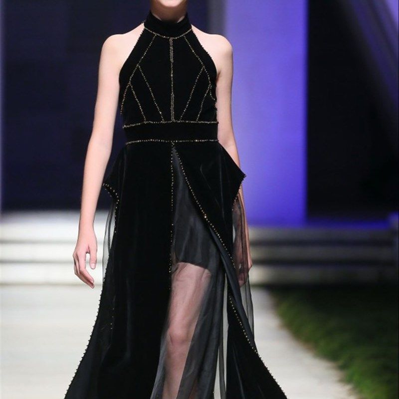 儿童晚礼服女童小主持人模特走秀公主裙子高端钢琴演奏演出表演服