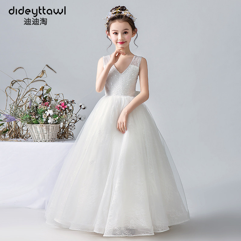 花童婚纱儿童礼服高贵公主裙女童生日蓬蓬纱主持人晚宴钢琴演出服