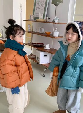 儿童羽绒衣冬季加厚男女童立领面包服短款外套宝宝韩版保暖上衣潮