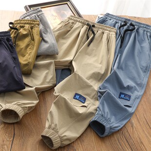 男童速干裤2023夏季新款儿童薄款休闲裤童装百搭防蚊裤时尚长裤