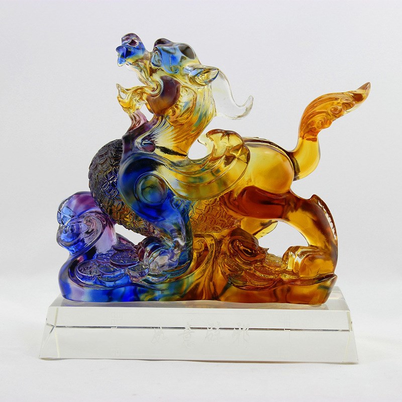 锋明古法c琉璃貔貅摆件工艺品乔迁开业礼品搬新家装饰家居招财摆