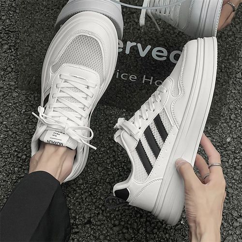 特大码小白鞋男45透气夏季新款休闲男鞋46网面板鞋47运动网鞋潮48