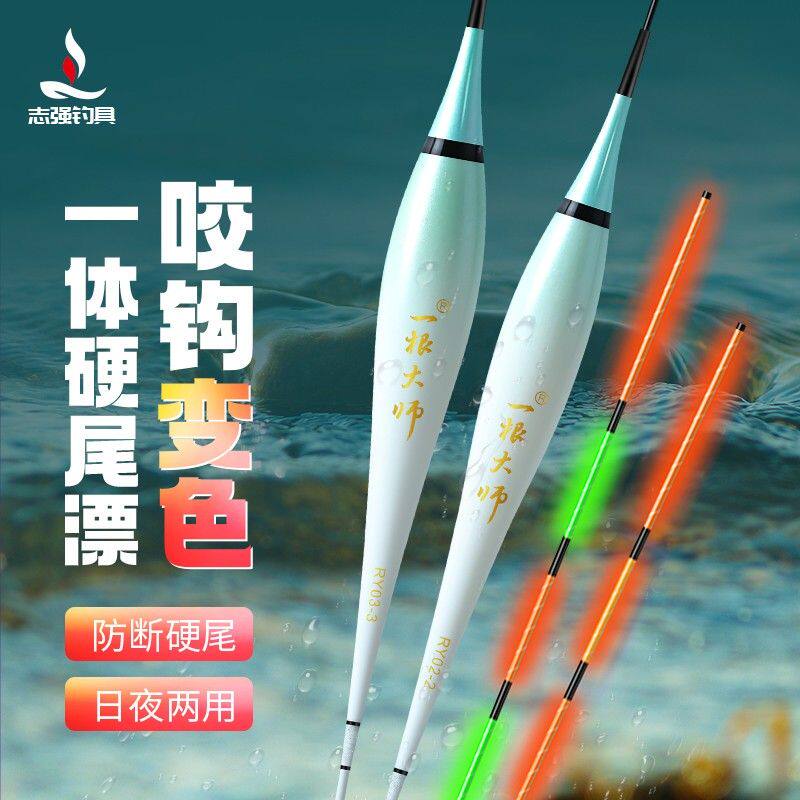 刘志强一根大师RY夜光漂咬钩变色重力感应电子漂灵敏醒目钓鱼装备