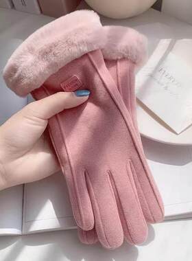 冬天手套女加绒加厚保暖防滑开车骑车滑雪防冻防寒防风新款可触屏