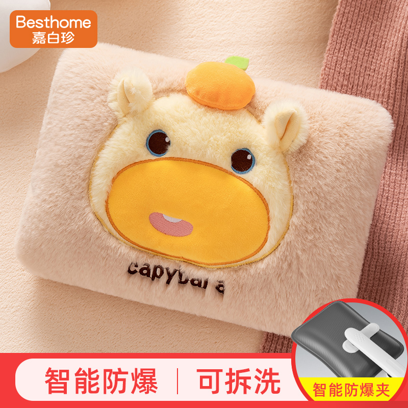 可爱毛绒充电款加厚防爆热水袋