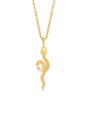 原创设计生肖蛇系列爱心灵蛇项链女小众个性设计蛇年锁骨链