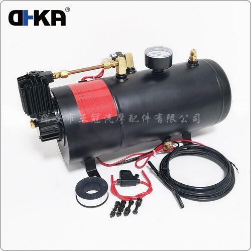 DHKA亚冠-AS174A现货 喇叭改装气泵12V 150psi蓝色3L空气压缩机