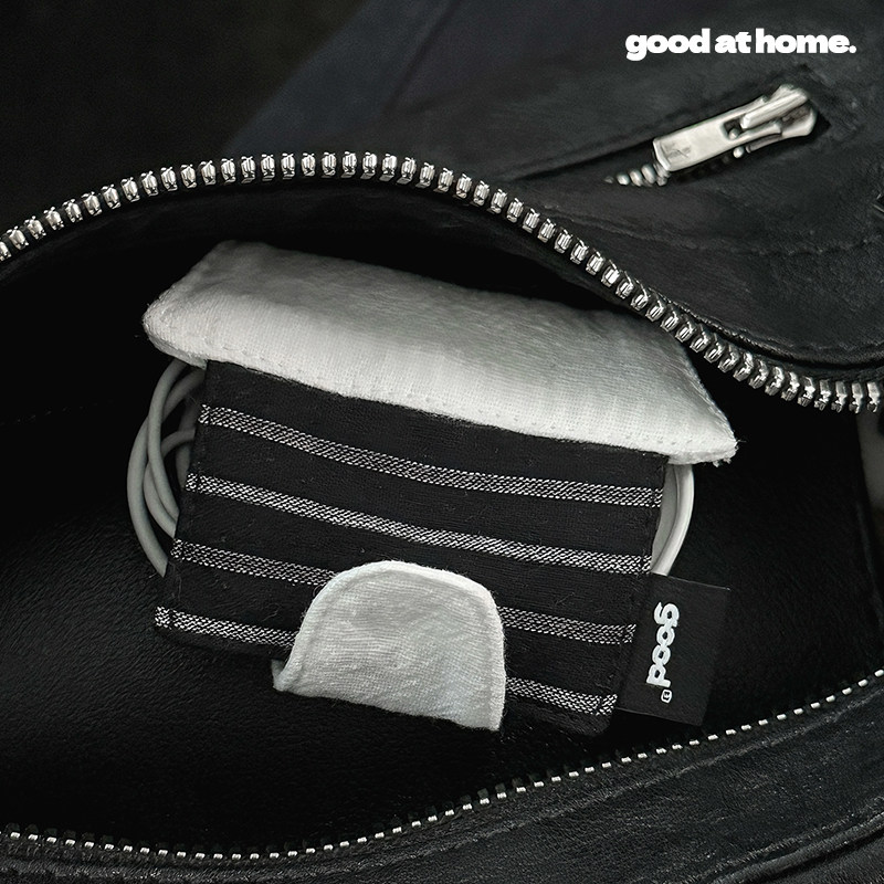 美好商店at home{有线耳机收纳包}纯棉布料环保再制工艺,3C数码配件,耳机保护套,淘宝优惠券,粉丝福利购,淘宝优惠卷