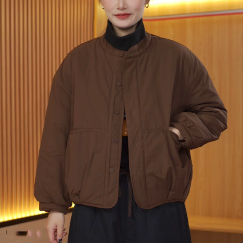 2026年秋冬新款时尚棉服时尚洋气宽松加厚保暖减龄棉衣女士外套潮