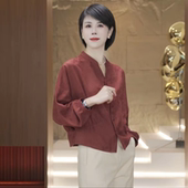气质衬衫 女2025年早秋季 新款 时尚 洋气宽松显瘦减龄蝙蝠袖 衬衣上衣