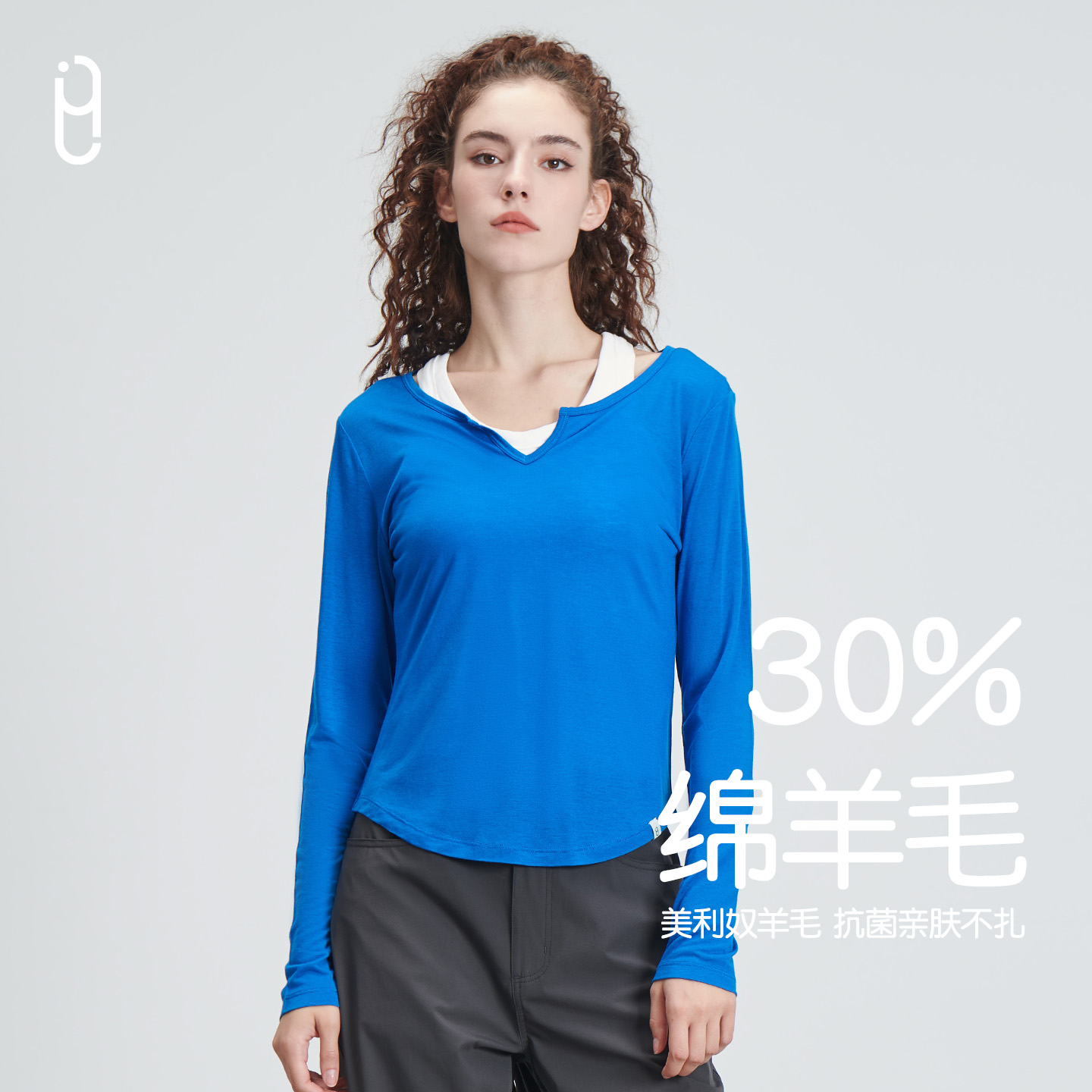 YLI外里美利奴女士小V领羊毛衫2025年新款打底衫冬季保暖套头毛衣