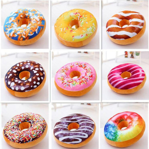 新品New Plush Softn Donut Doughnut Food Back Cushion Pillow